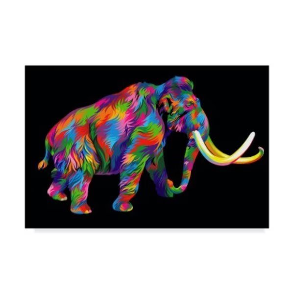 Bob Weer 'Wooly Mammoth' Canvas Art, 22x32, Trademark Fine Art, Mfr#: ALI39128-C2232GG